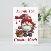 Weihnachtsgnome Dankeschön-Karte Dankeskarte (Stehend Vorderseite)