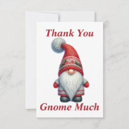 Weihnachtsgnome Dankeschön-Karte Dankeskarte
