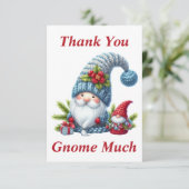 Weihnachtsgnome Dankeschön-Karte Dankeskarte (Stehend Vorderseite)