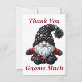 Weihnachtsgnome Dankeschön-Karte Dankeskarte