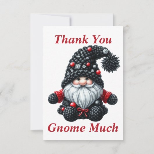Weihnachtsgnome Dankeschön-Karte Dankeskarte (Vorderseite)