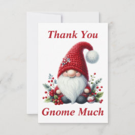 Weihnachtsgnome Dankeschön-Karte Dankeskarte