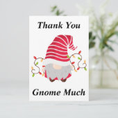Weihnachtsgnome Dankeschön-Karte Dankeskarte (Stehend Vorderseite)