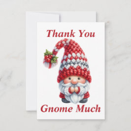 Weihnachtsgnome Dankeschön-Karte Dankeskarte