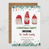Weihnachtsgnome-Einladung Einladung (Vorne/Hinten)