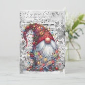 Weihnachtsgnome Feiertagskarte (Stehend Vorderseite)