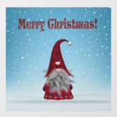 Weihnachtsgnome Fensteraufkleber (Blatt)