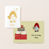 Weihnachtsgnome Folienkarte (Anzeige)