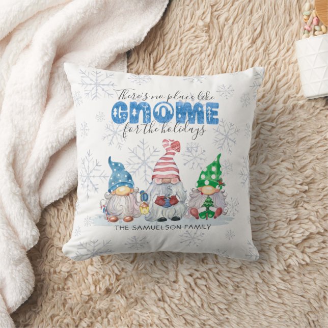 WeihnachtsGNOME FÜR DEN URLAUB Personalisiert Kissen (Decke)
