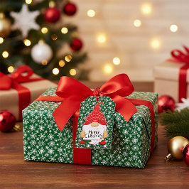 Weihnachtsgnome Geschenkanhänger