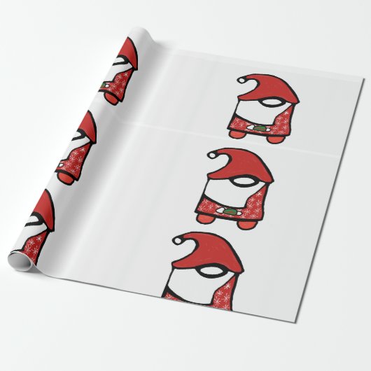 Weihnachtsgnome Geschenkpapier (Ungerollt)