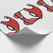 Weihnachtsgnome Geschenkpapier (Ecke)