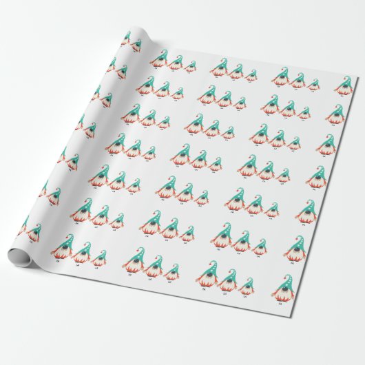 Weihnachtsgnome Geschenkpapier (Ungerollt)