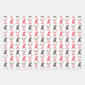 Weihnachtsgnome Geschenkpapier Set (Vorderseite)