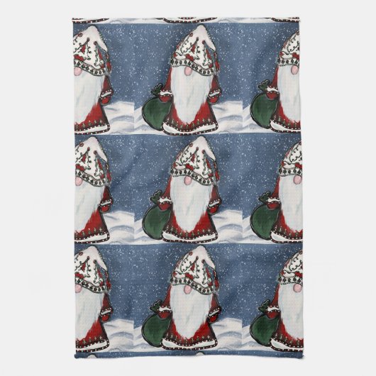 WeihnachtsGNOME Geschirrtuch (Vertikal)