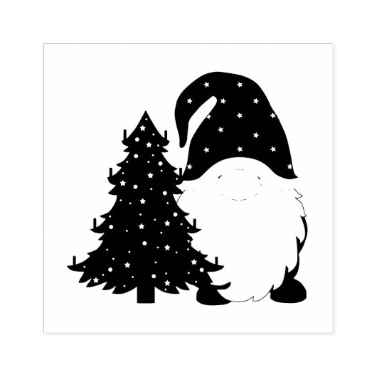 Weihnachtsgnome Gummistempel (Prägung)