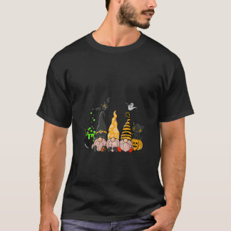 Weihnachtsgnome Halloween Damen Süßer Herbst Kürbi T-Shirt