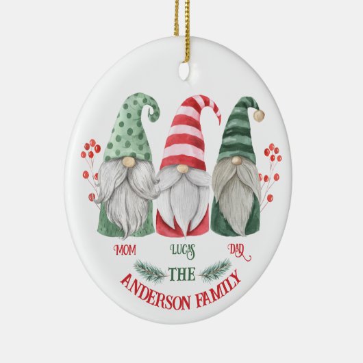 Weihnachtsgnome Keramik Ornament (Rechts)