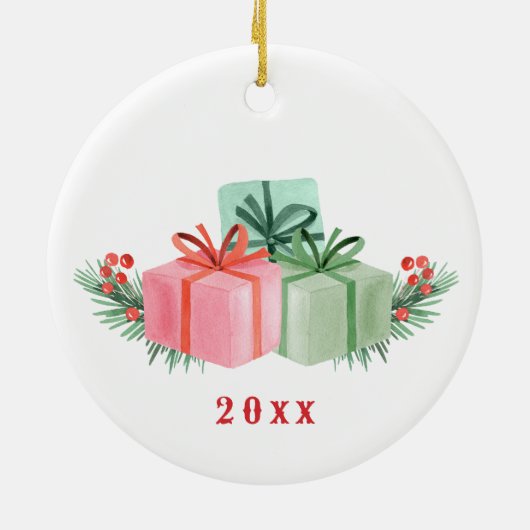 Weihnachtsgnome Keramik Ornament (Hinten)