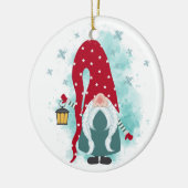 Weihnachtsgnome Keramik Ornament (Links)