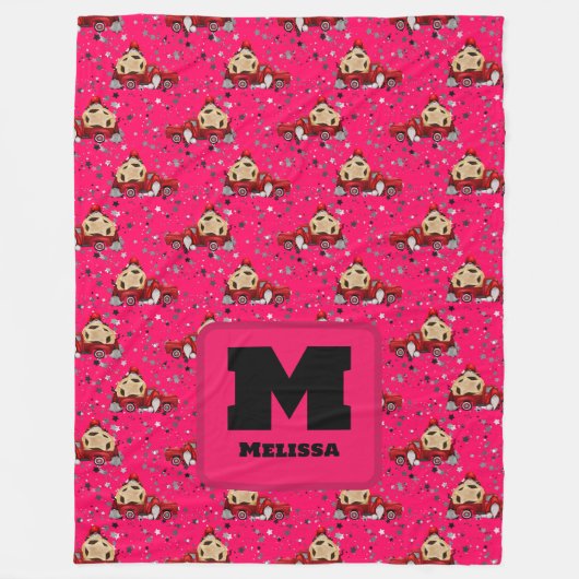 Weihnachtsgnome & Lieferwagen LKW Design - Urlaub Fleecedecke (Vorderseite)