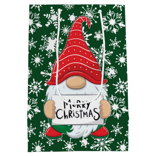 Weihnachtsgnome Mittlere Geschenktüte (Rückseite)