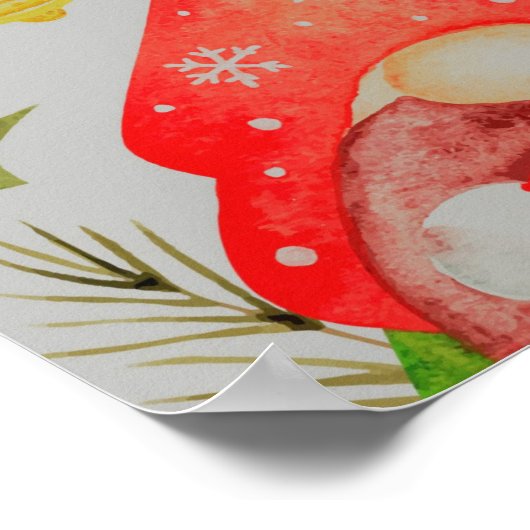 Weihnachtsgnome Poster (Ecke)