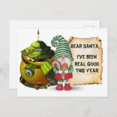 Weihnachtsgnome Postkarte (Vorne/Hinten)