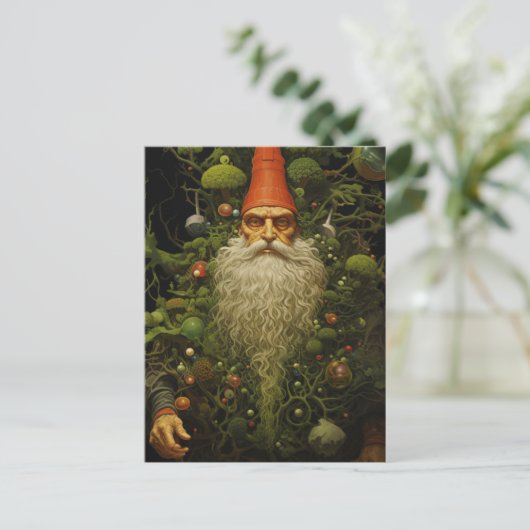 Weihnachtsgnome Postkarte (Stehend Vorderseite)