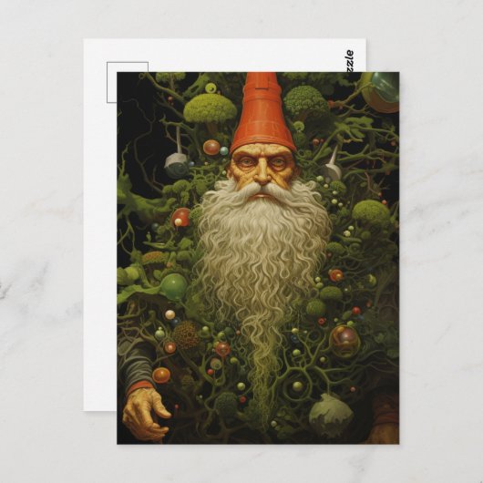 Weihnachtsgnome Postkarte (Vorne/Hinten)