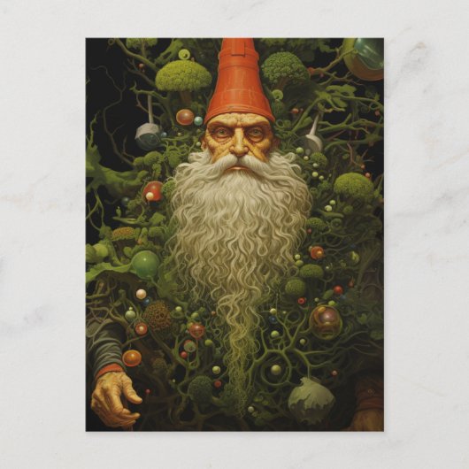 Weihnachtsgnome Postkarte (Vorderseite)