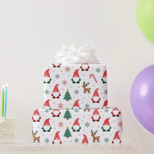 Weihnachtsgnome Reindeer Pattern Geschenkpapier (Partygeschenke)