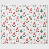 Weihnachtsgnome Reindeer Pattern Geschenkpapier (Flach)