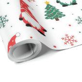 Weihnachtsgnome Reindeer Pattern Geschenkpapier (Rolleneckpunkt)