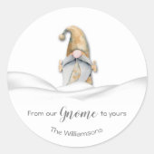 Weihnachtsgnome Runder Aufkleber (Vorderseite)