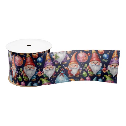 Weihnachtsgnome Satinband (Spule)