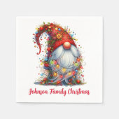 Weihnachtsgnome Serviette (Vorderseite)