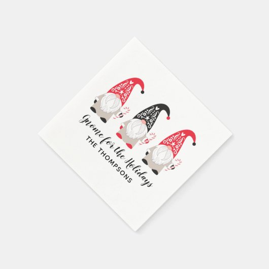 Weihnachtsgnome Serviette (Ecke)