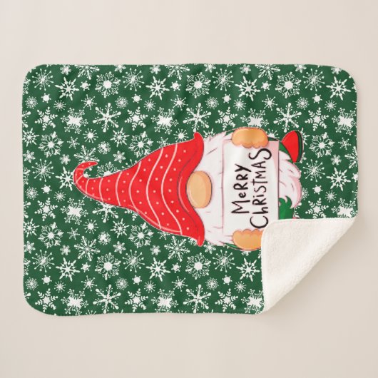 Weihnachtsgnome Sherpadecke (Vorderseite (Horizontal))