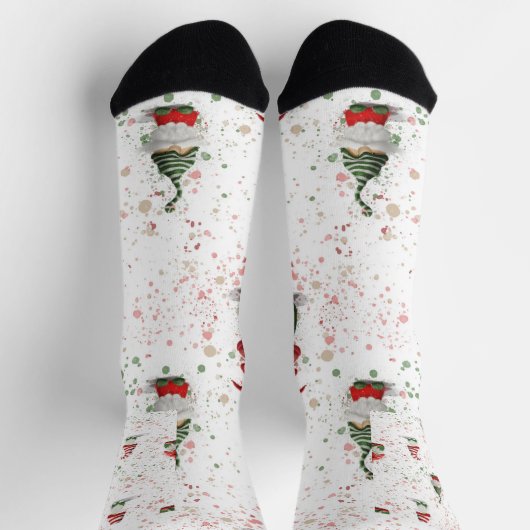 Weihnachtsgnome Socken (Oben)