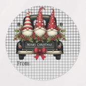 Weihnachtsgnome “Von:” Etiketten (Design 1)