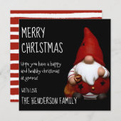 Weihnachtsgnome | Weihnachtskarte Feiertagskarte (Vorne/Hinten)