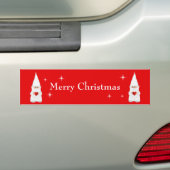 Weihnachtsgnomen auf dem Roten Autoaufkleber (Auf Auto)