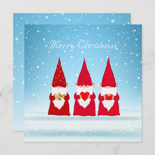 Weihnachtsgnomen auf Light Blue (Vorne/Hinten)