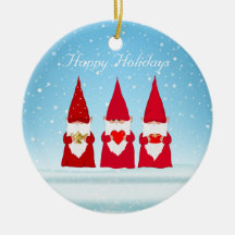 Weihnachtsgnomen auf Light Blue