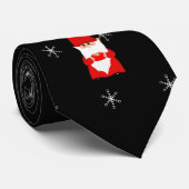 Weihnachtsgnomen auf Schwarz Krawatte (Gerollt)