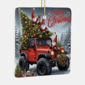 Weihnachtsgnomen außerhalb der Straße Keramikornament (Rechts)