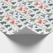 Weihnachtsgnomen Bäume Candy Canes Holiday Geschenkpapier (Ecke)