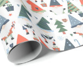 Weihnachtsgnomen Bäume Candy Canes Holiday Geschenkpapier (Rolleneckpunkt)