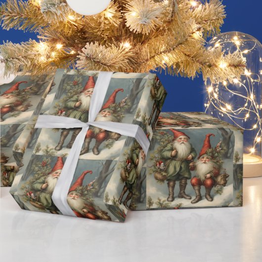 Weihnachtsgnomen der Märchen im Wald Geschenkpapier (Feiertage)